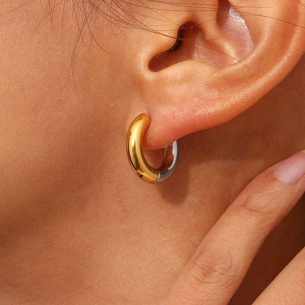 Ingrid Dual Tone Hoop -korvakoru