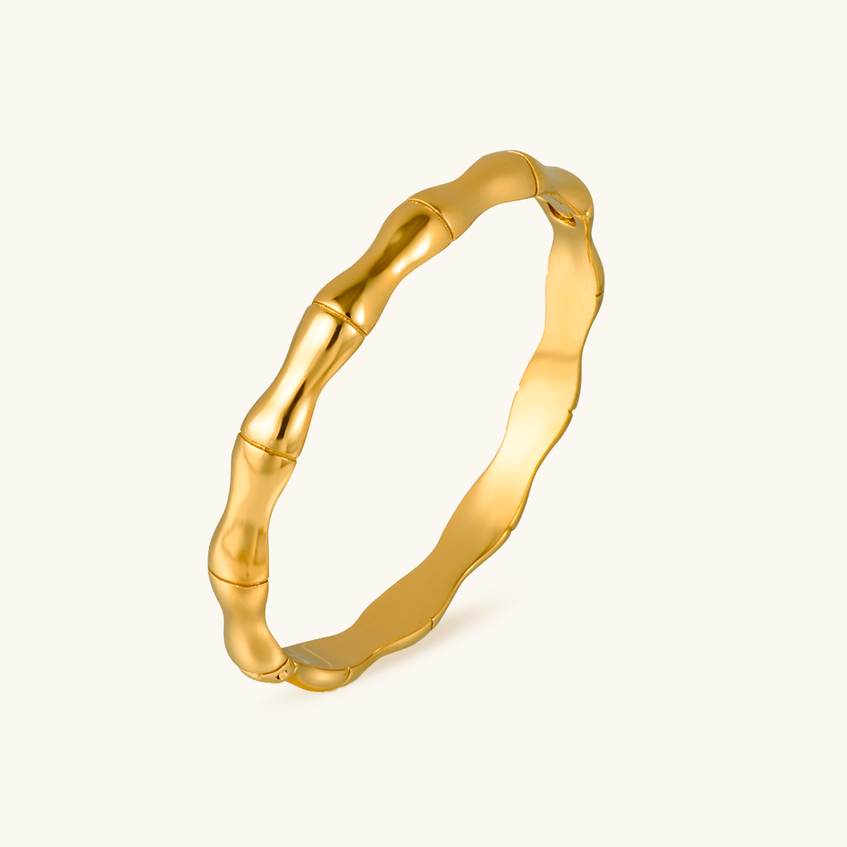 Bamboo Bangle Bracelet - Gold