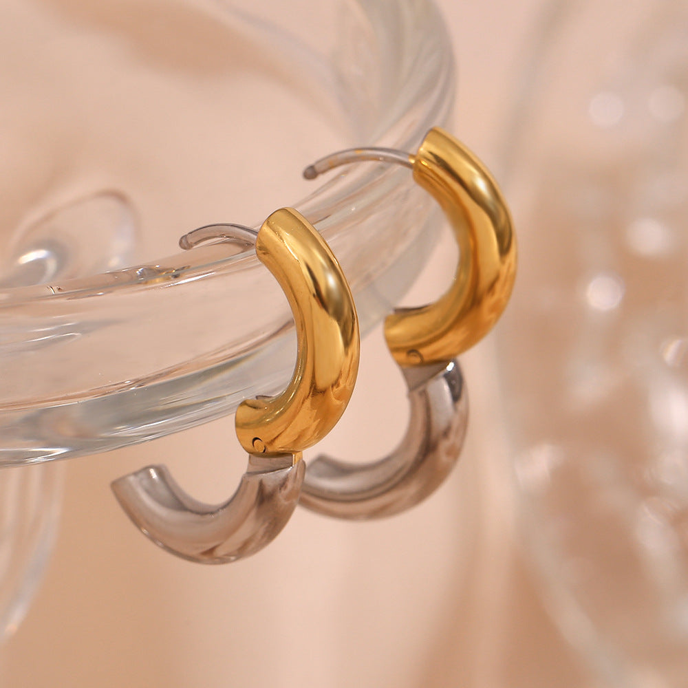 Ingrid Dual Tone Hoop -korvakoru