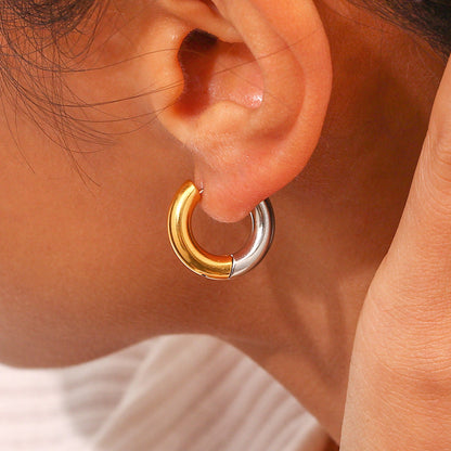 Ingrid Dual Tone Hoop -korvakoru