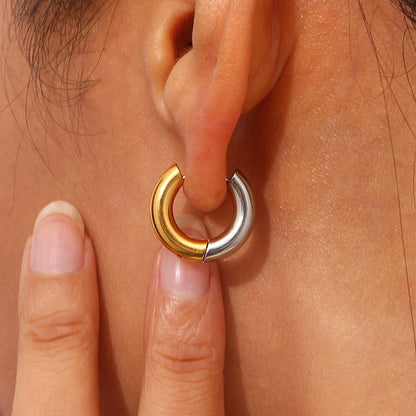 Ingrid Dual Tone Hoop -korvakoru