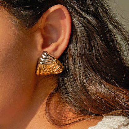 Brigitte Dual Tone kultaiset korvakorut